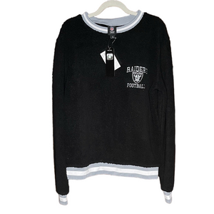 NFL Team Apparel Raider Football Black Crewneck Sweater Men’s Medium
